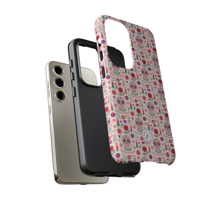 Pink Boho Day of the Dead Tough Phone Case