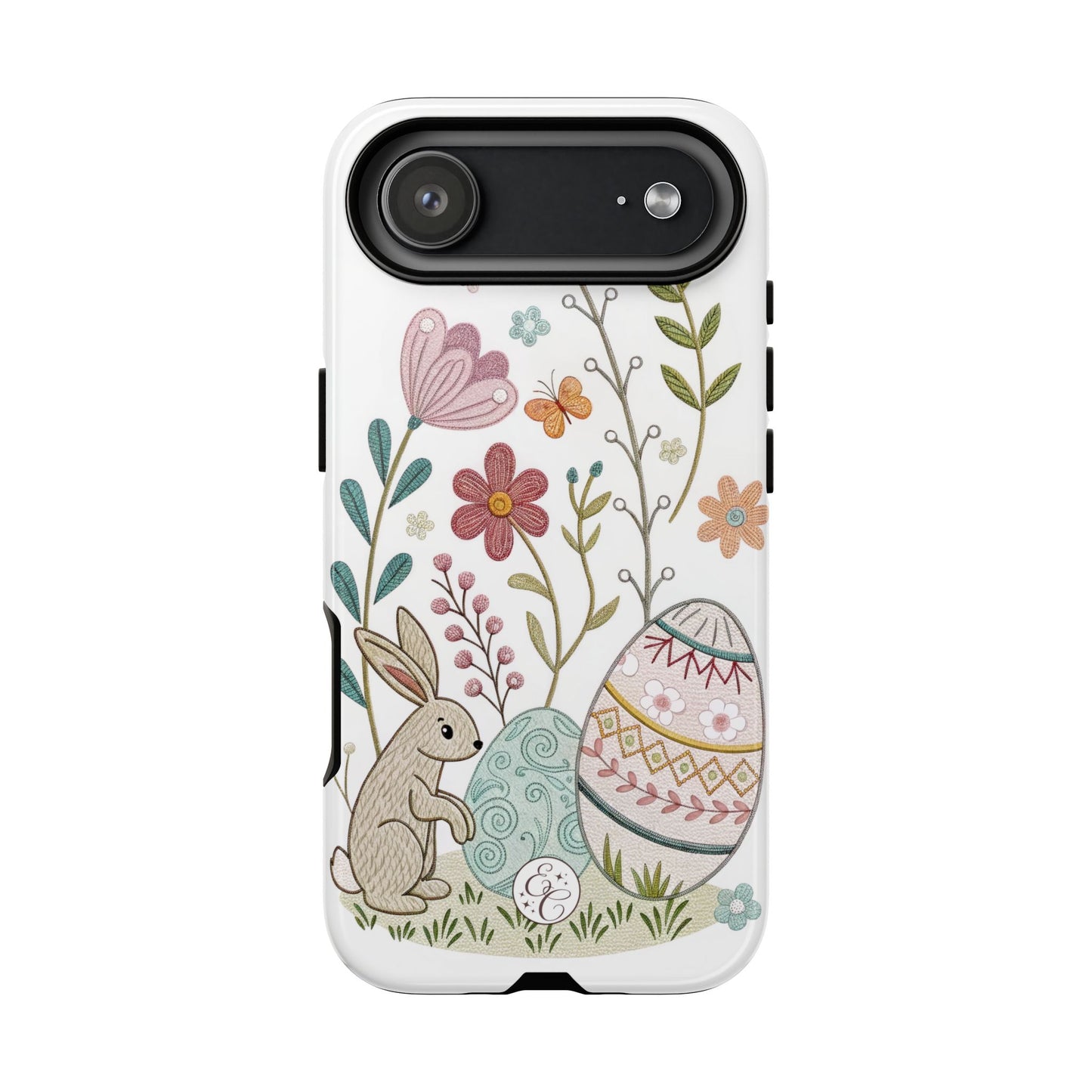 Bunny & Easter Egg Floral Tough Phone Case