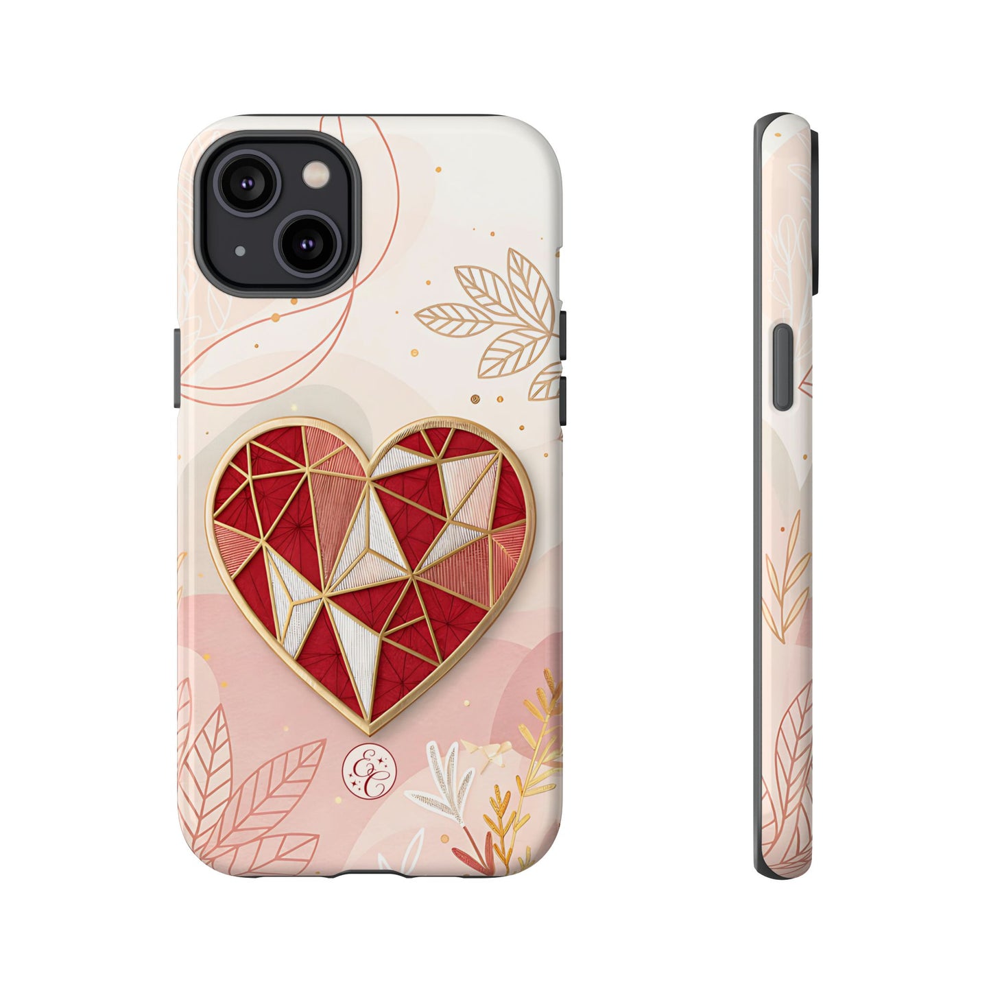 Geometric Heart Tough Phone Case