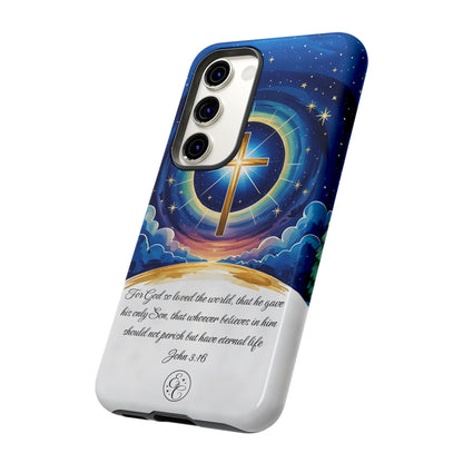 Celestial Cross - John 3:16 Tough Phone Case