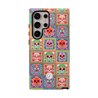 Colorful Sugar Skull Pattern Tough Phone Case
