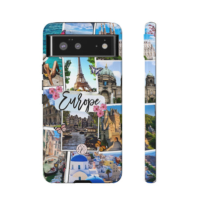 Europe Travel Collage Tough Phone Case