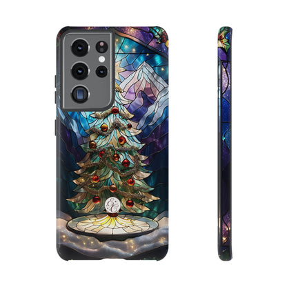 Christmas Tree Stained Glass Tough Phone Case