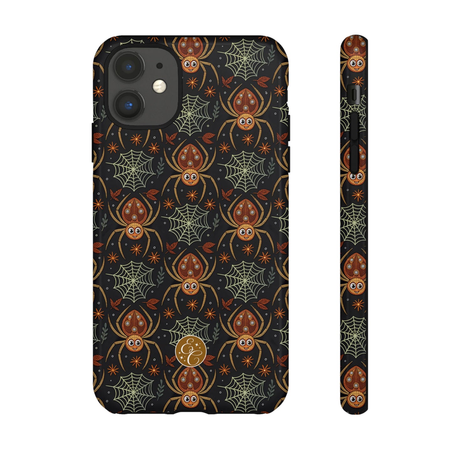 Boho Halloween Spider Pattern Tough Phone Case