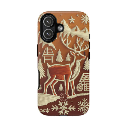 Rustic Reindeer Christmas Phone Case