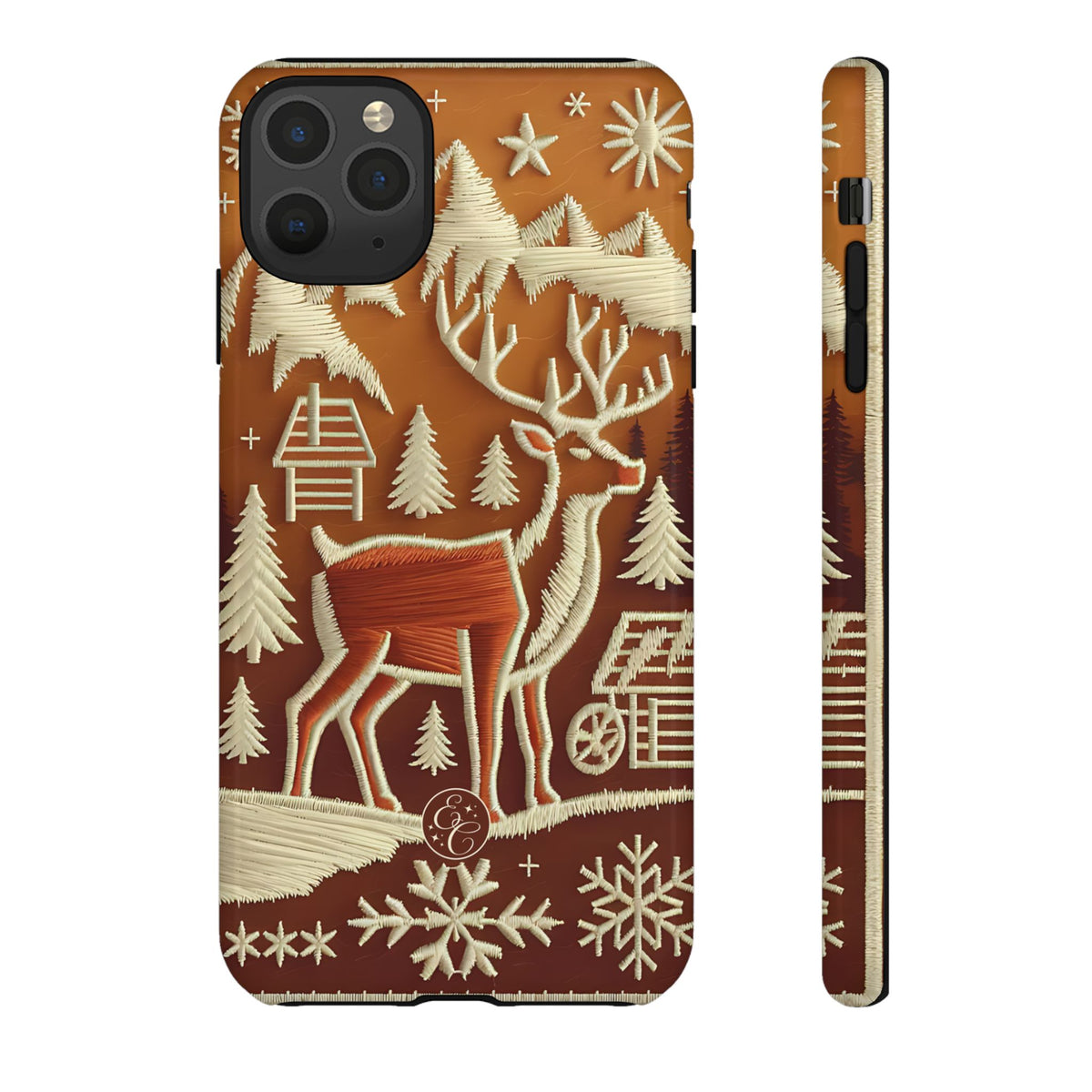 Rustic Reindeer Christmas Phone Case
