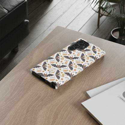 Boho Bat Pattern Halloween Phone Case