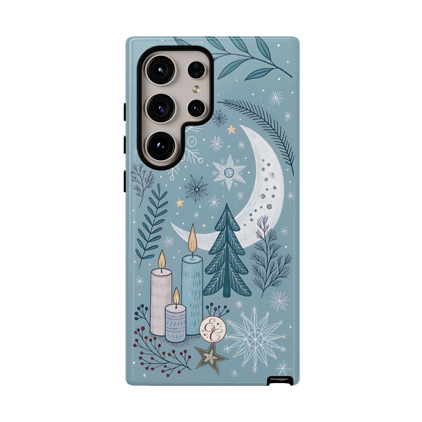 Winter Moon & Candles Tough Phone Case