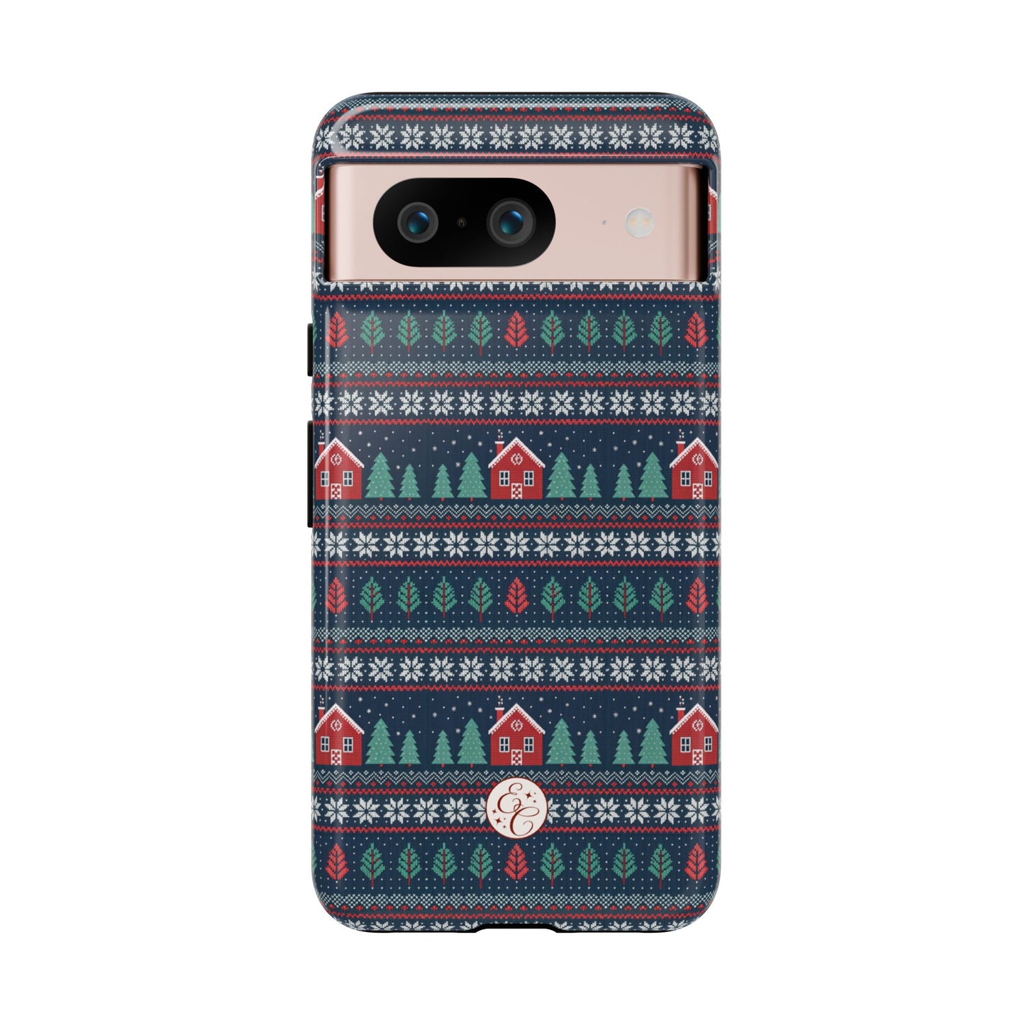 Winter Cottage Pattern Tough Phone Case