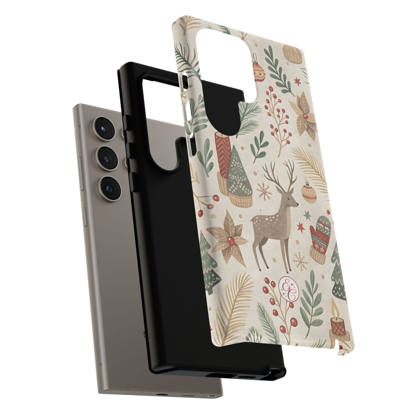 Rustic Christmas Reindeer Tough Phone Case