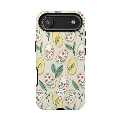 Floral Easter Egg Pattern Tough Phone Case