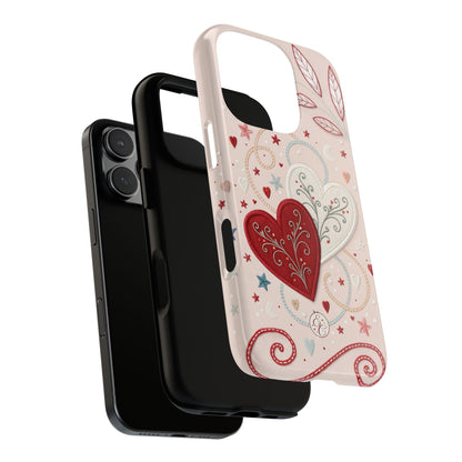 Interlinked Hearts Tough Phone Case