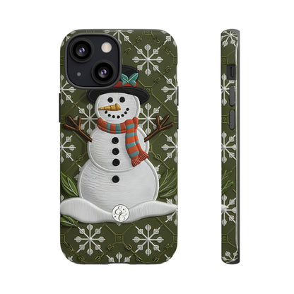 Christmas Snowman Tough Phone Case