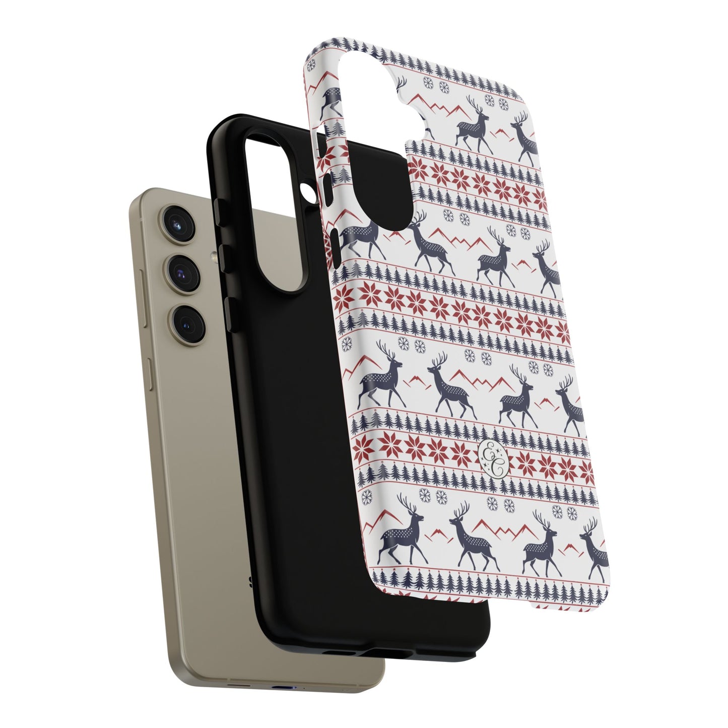 Christmas Reindeer Pattern Tough Phone Case