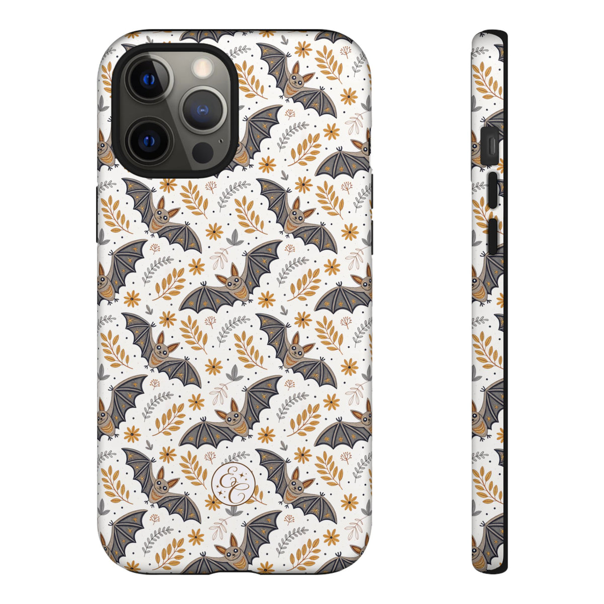 Boho Bat Pattern Halloween Phone Case