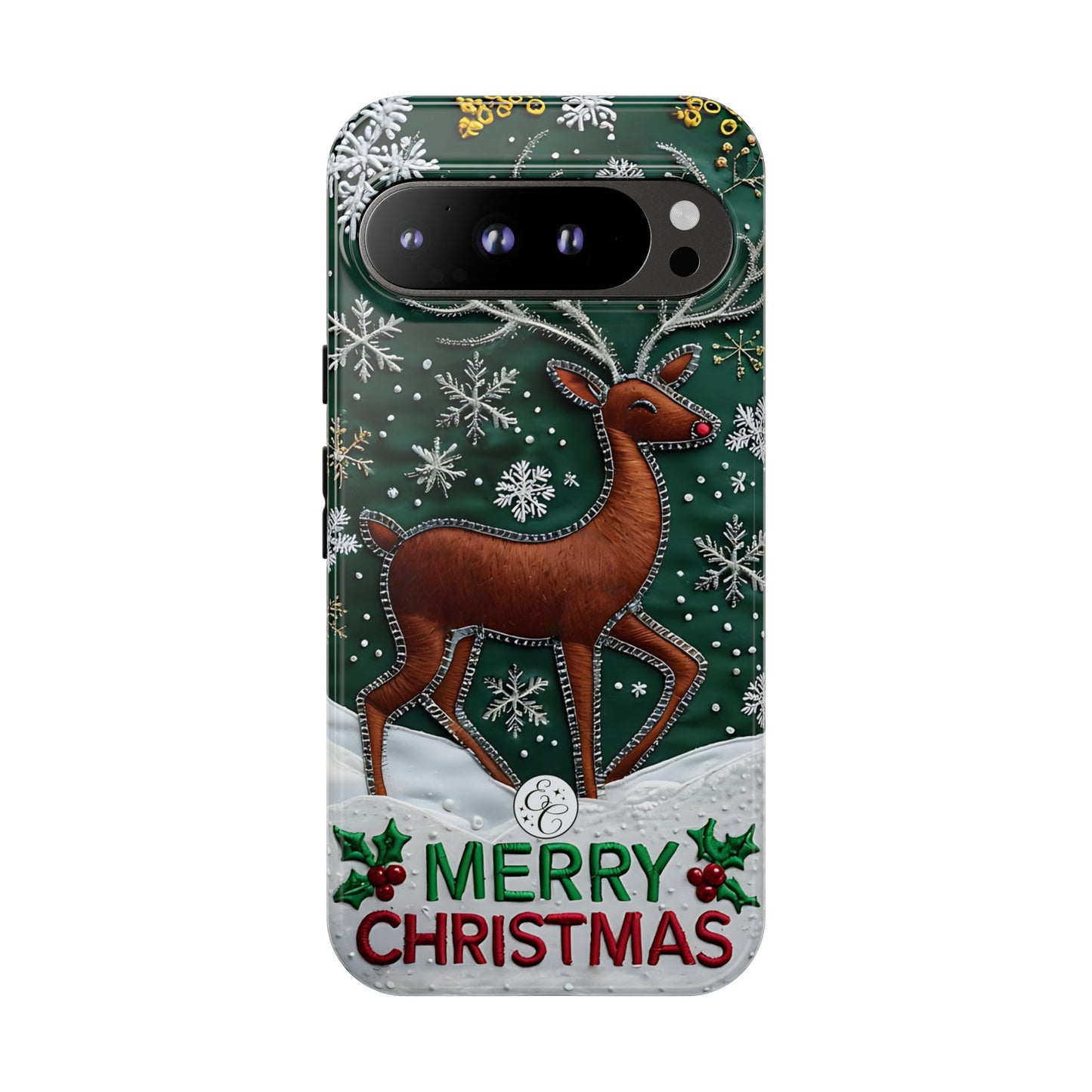 Merry Christmas Reindeer Tough Phone Case