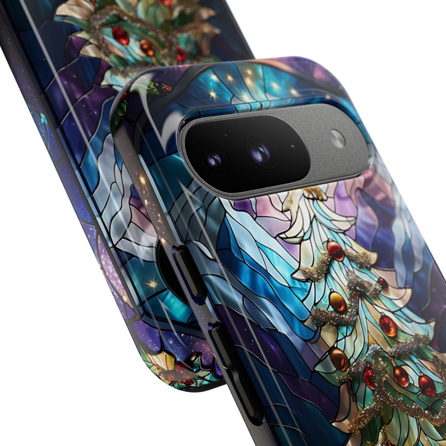 Christmas Tree Stained Glass Tough Phone Case