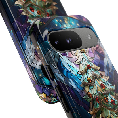 Christmas Tree Stained Glass Tough Phone Case