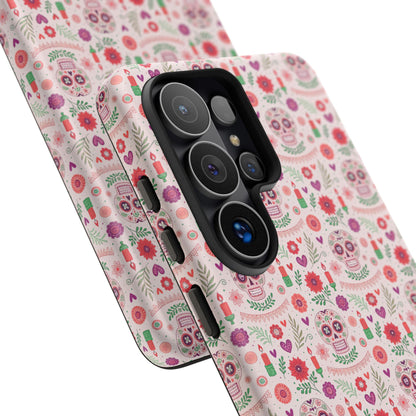 Pink Boho Day of the Dead Tough Phone Case