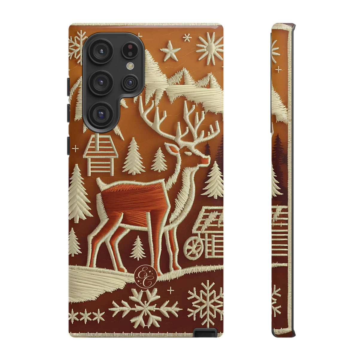 Rustic Reindeer Christmas Phone Case