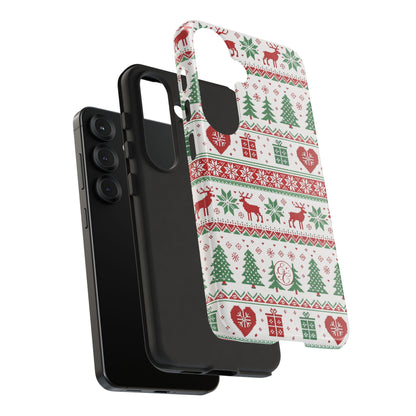 Ugly Christmas Sweater Pattern Tough Phone Case