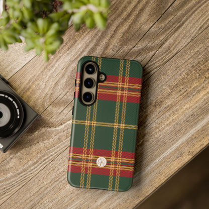 Green Red & Gold Plaid Tough Phone Case