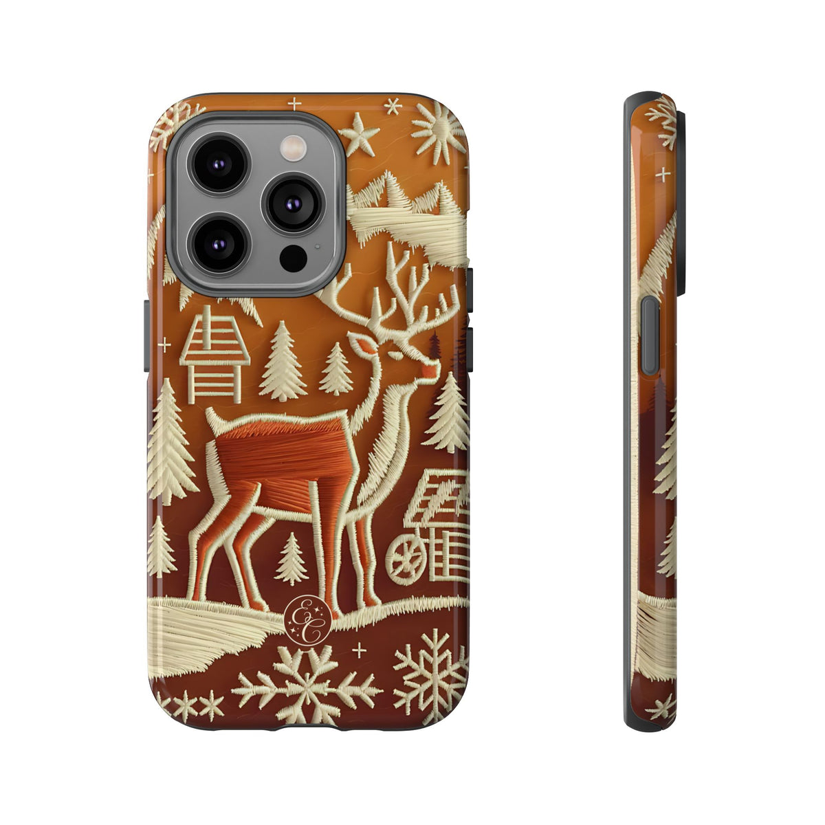 Rustic Reindeer Christmas Phone Case