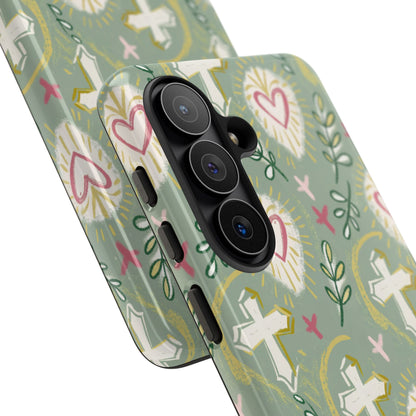 Christian Cross Boho Pattern Tough Phone Case