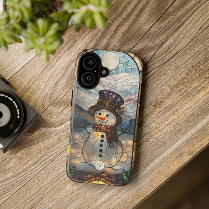 Snowman Stained Glass Phone Case