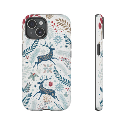 Blue Winter Deer Tough Phone Case