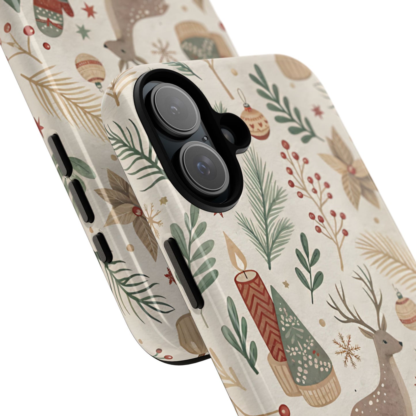 Rustic Christmas Reindeer Tough Phone Case