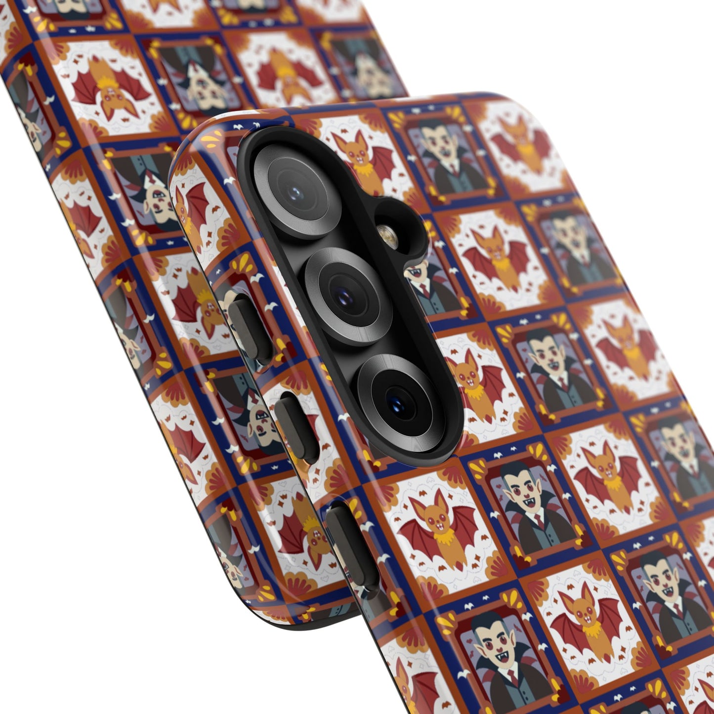 Dracula & Bat Pattern Tough Phone Case