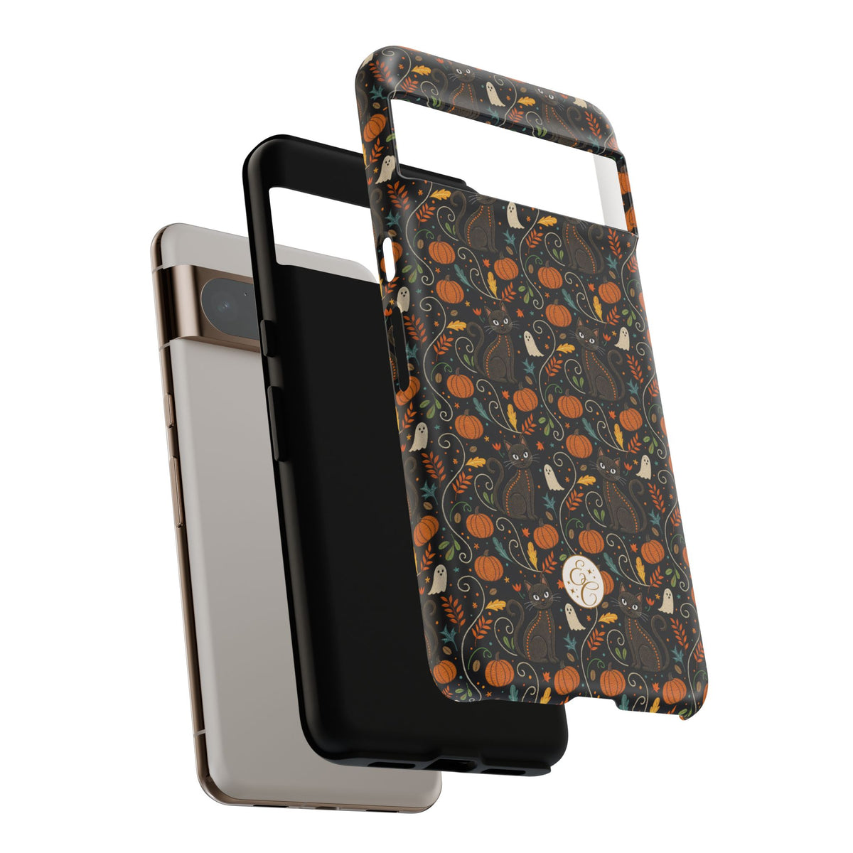 Boho Black Cat Halloween Phone Case