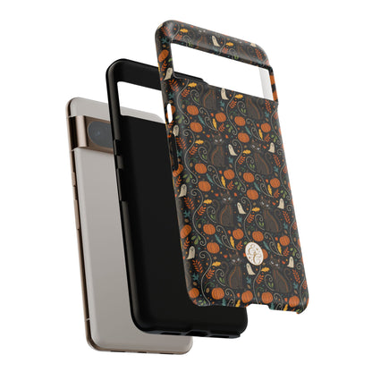 Boho Black Cat Halloween Phone Case