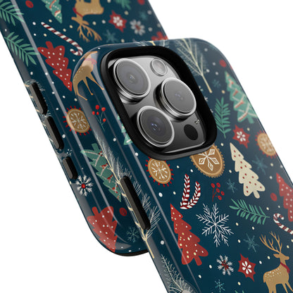 Christmas Holiday Pattern Tough Phone Case