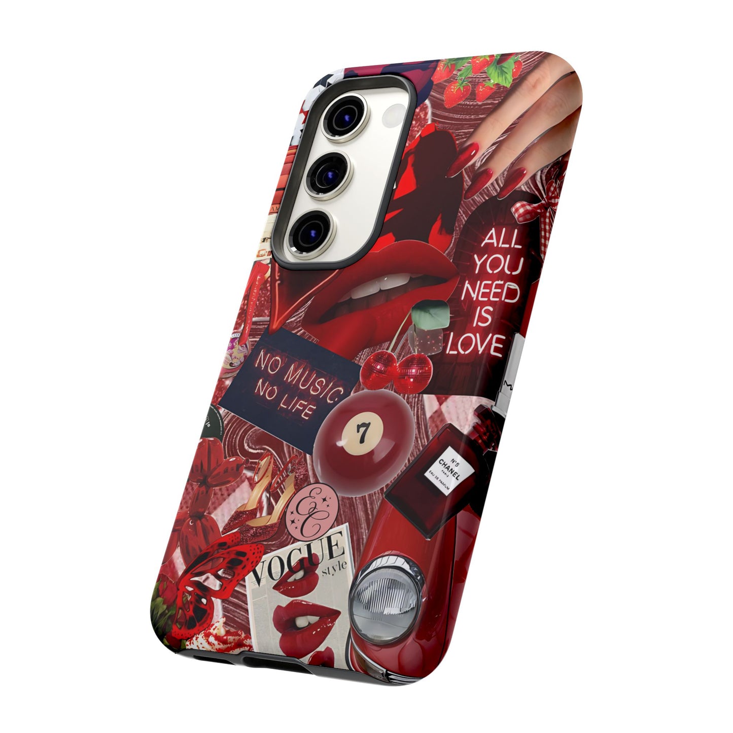 Red Aesthetic Collage Tough Phone Case