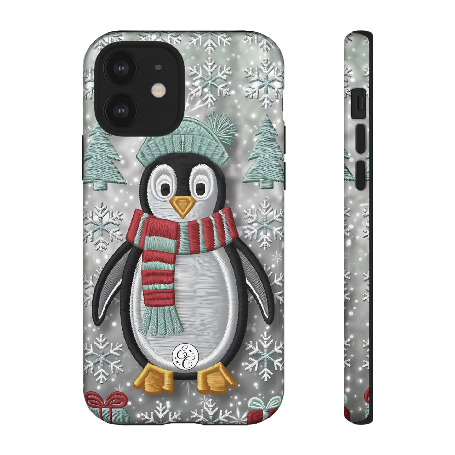 Cute Christmas Penguin Tough Phone Case