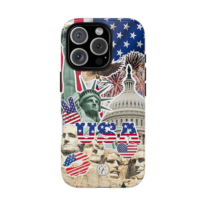 Patriotic USA Collage Tough Phone Case