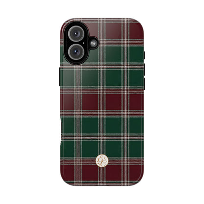 Green & Burgundy Plaid Tough Phone Case