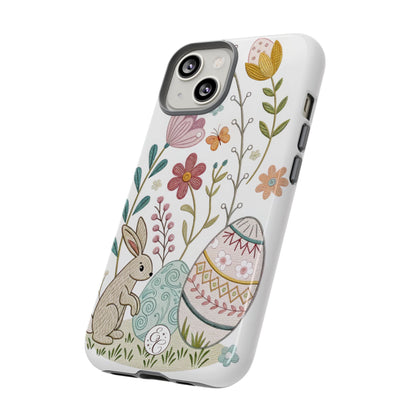 Bunny & Easter Egg Floral Tough Phone Case