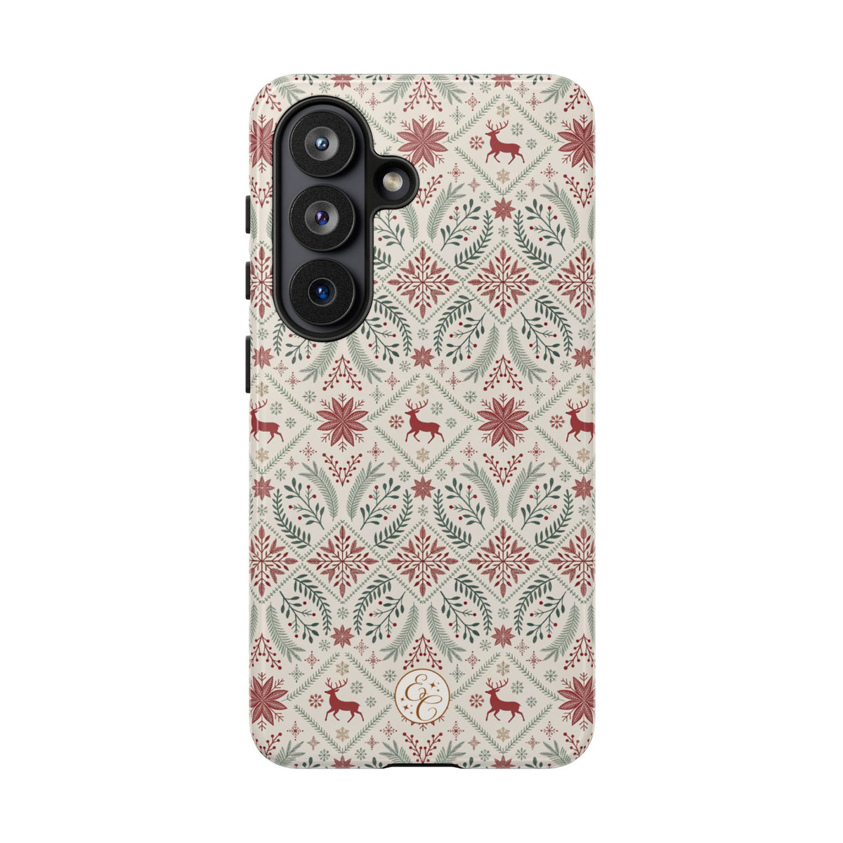 Red Reindeer Christmas Pattern Phone Case