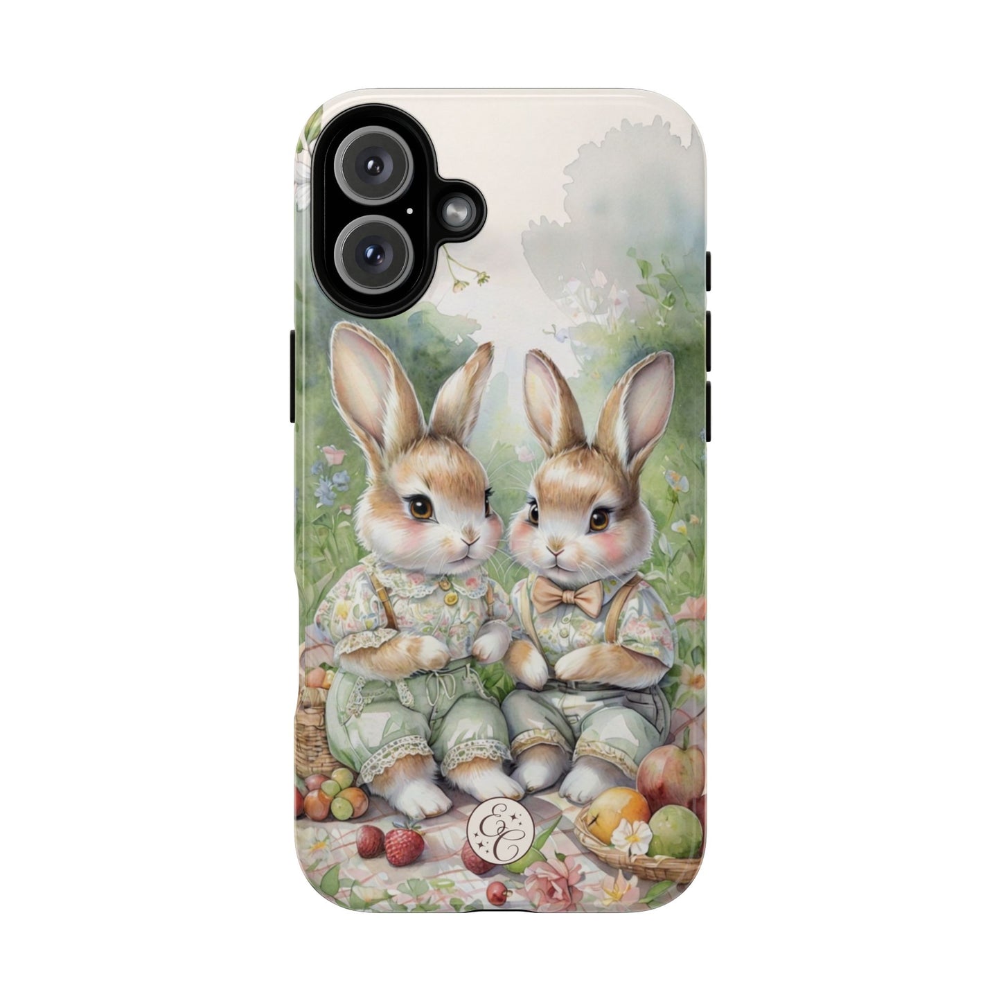 Vintage Bunny Picnic Tough Phone Case