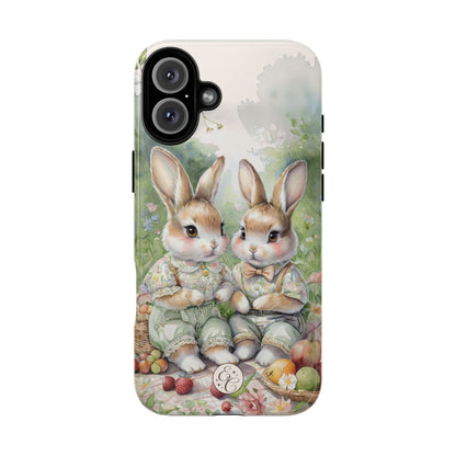 Vintage Bunny Picnic Tough Phone Case