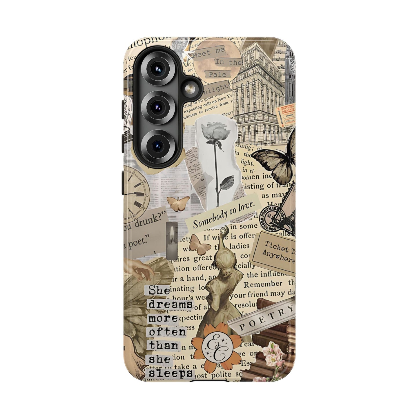 Library Romance Collage Tough Phone Case