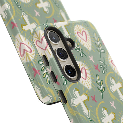 Christian Cross Boho Pattern Tough Phone Case