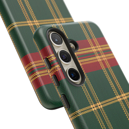 Green Red & Gold Plaid Tough Phone Case