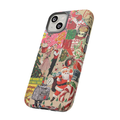 Vintage Christmas Collage Tough Phone Case