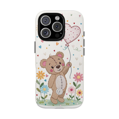 Cute Teddy Bear Tough Phone Case
