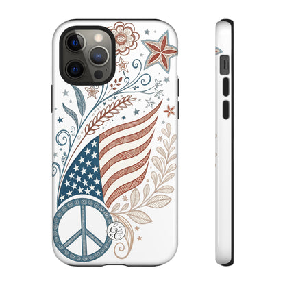 Boho American Flag Tough Phone Case