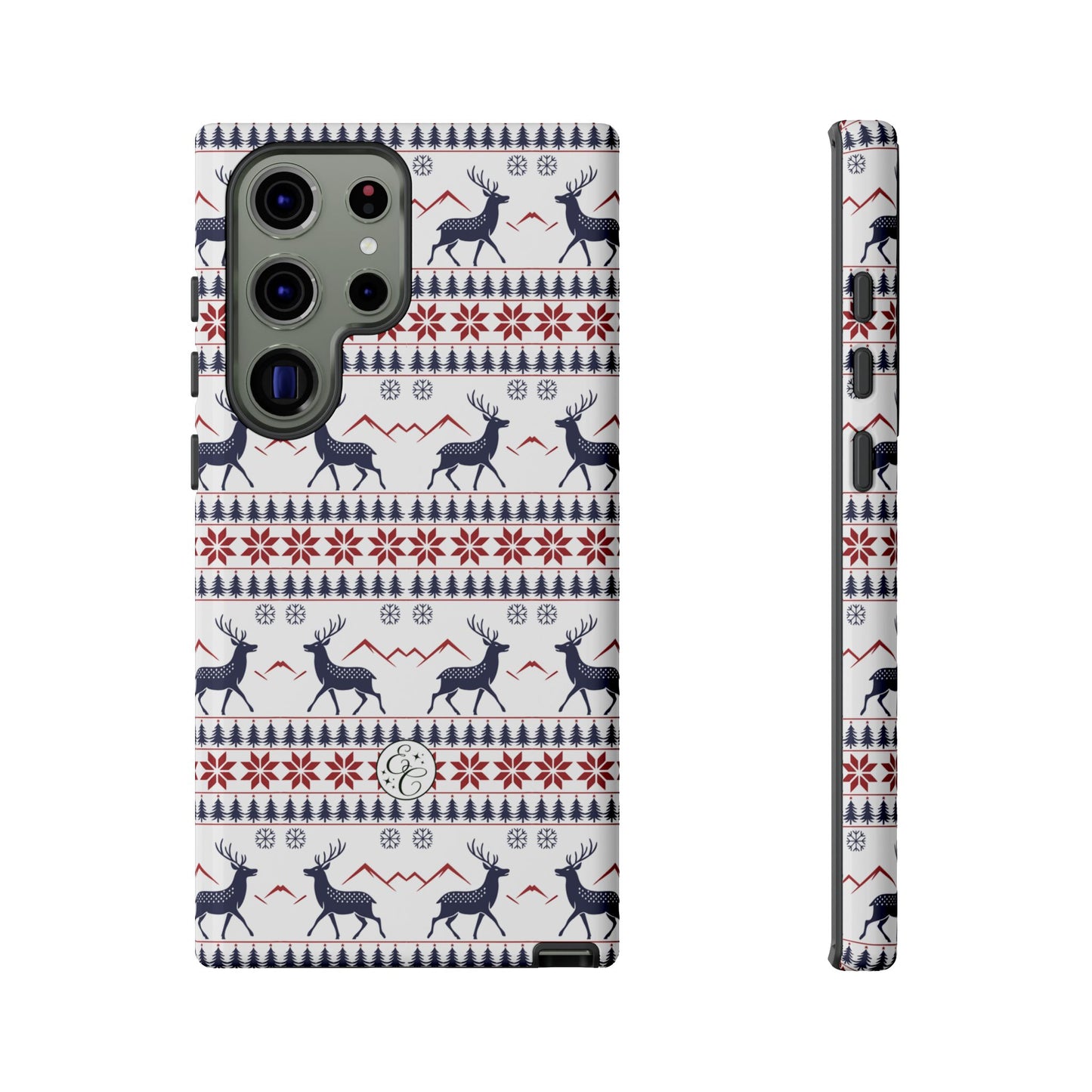 Christmas Reindeer Pattern Tough Phone Case